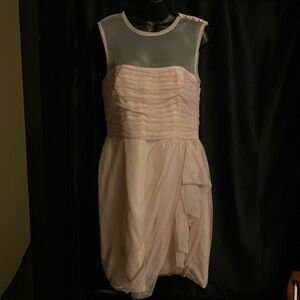 White by Vera Wang peachy pink dress